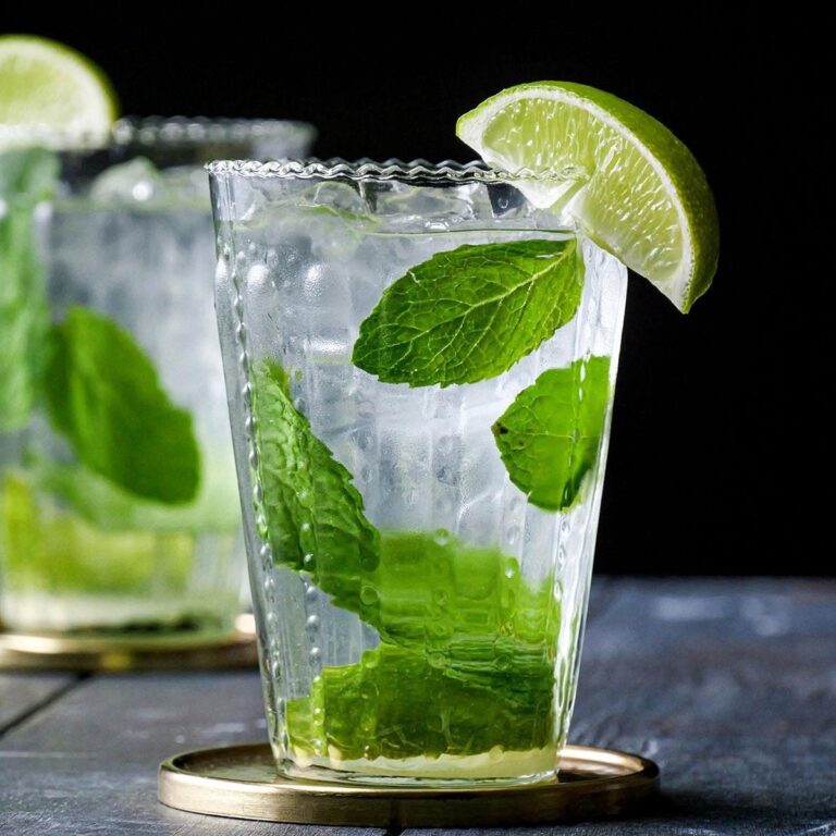 Mint Syrup in a glass